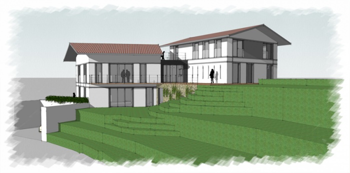 Rnovation + extension d'une villa sur la cte Basque