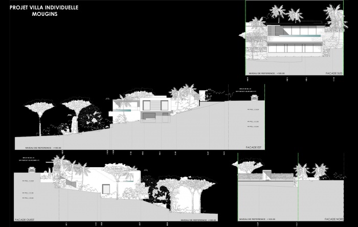 Conception d'une maison individuelle Mougins : hierro project christophe hierro architecte dplg nice projet villa individuelle contemporaine mougins 2