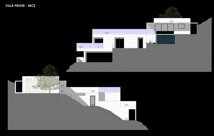 Conception d'une maison individuelle Contemporaine : hierro project christophe hierro architecte dplg nice villa privee contemporaine nice 2 copie