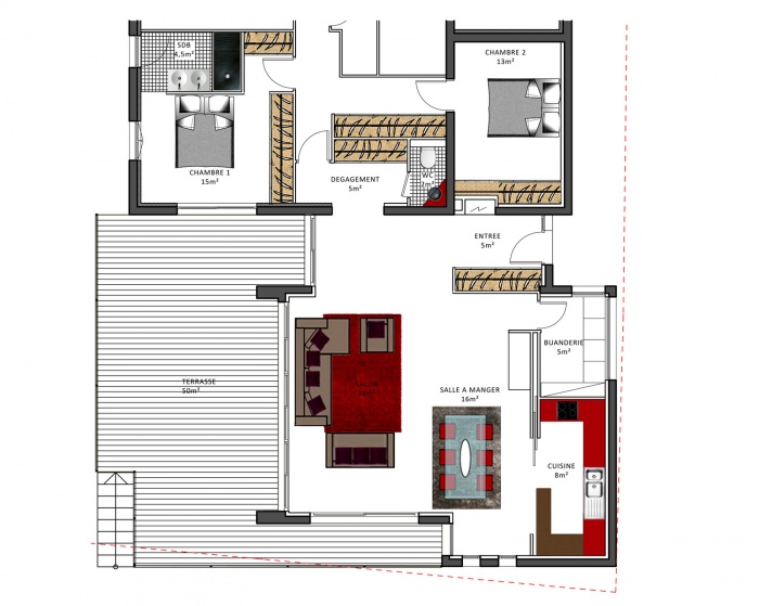 EXTENSION MAISON NICOISE : PLAN