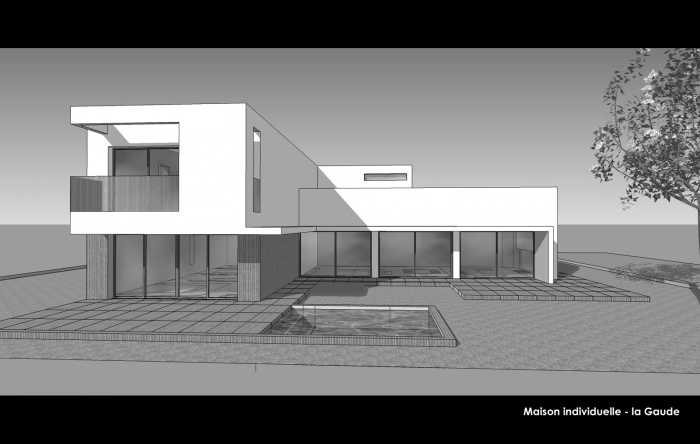 Villa prive contemporaine - la Gaude : Hierro Project - Christophe Hierro architecte dplg Nice - Maison individuelle la Gaude 5