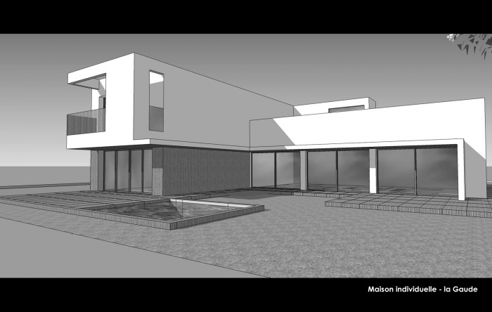 Villa prive contemporaine - la Gaude : Hierro Project - Christophe Hierro architecte dplg Nice - Maison individuelle la Gaude 7