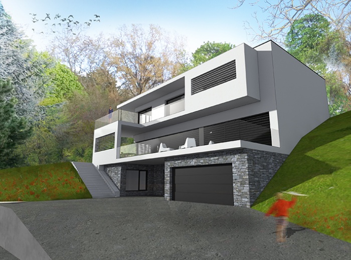 Maison contemporaine à Villette d\'Anthon à Villette d\'Anthon : une ... Maison contemporaine à Villette d\'Anthon à Villette d\'Anthon : une ...