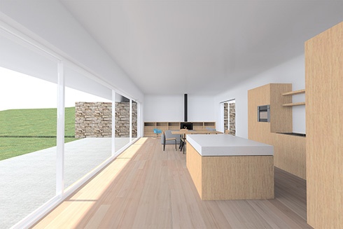 Maison d'architecte basse consommation nergtique : interieur-cuisine-bandol