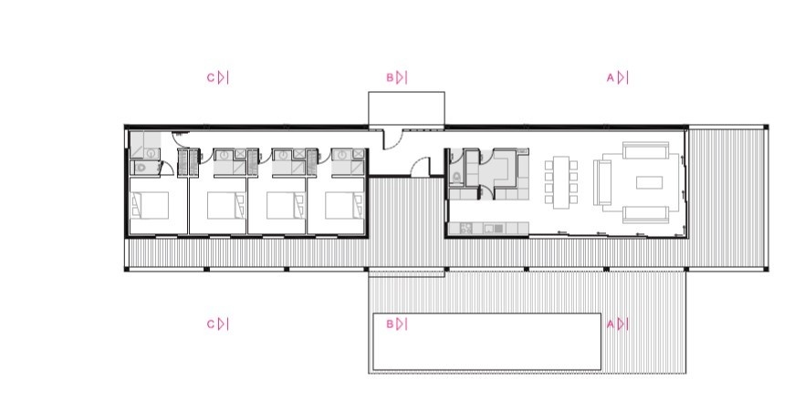 Maison de vacances bton et ossature bois : Plan_Bellecombe_1